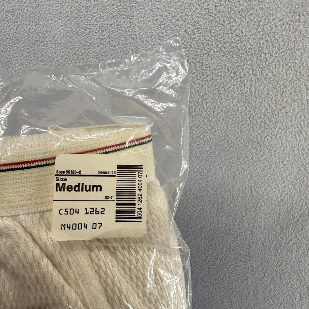 St Johns Bay Thermal Drawers Mens Medium Cream Longjohns Ankle USA Made 90s NEW